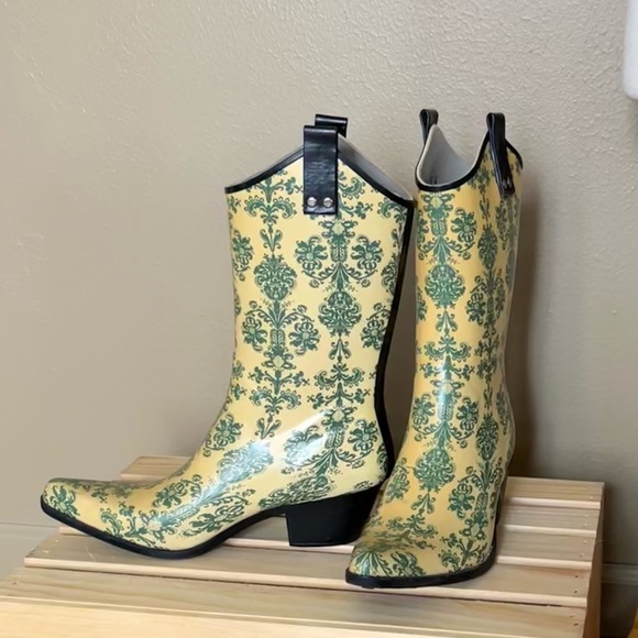 Nomad Shoes Cowboy Rain Boot For Cowgirls Nomad Yippy Rubber Boots